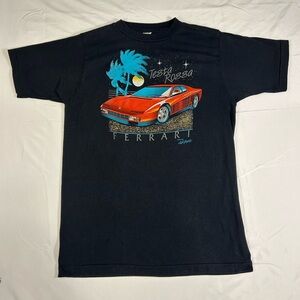 Ferrari Testa Rossa T-Shirt 1980s Alore Distressed Vintage 1986 HGG Auto Graphix